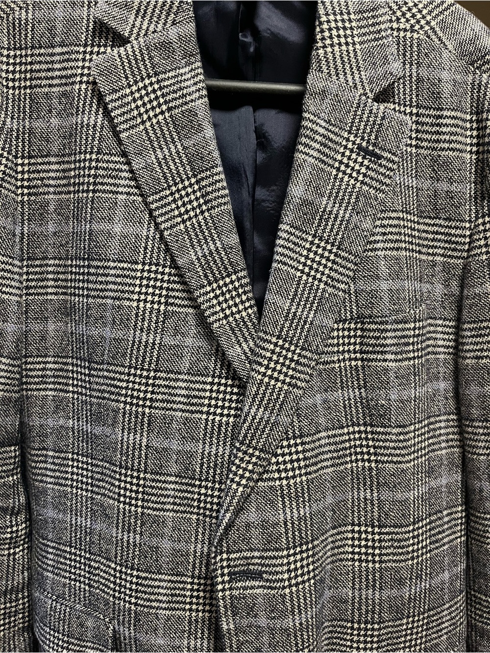 Massimo Dutti Men's Glen Plaid Sport Coat in Italian fabrics and linen NWT, 46 R